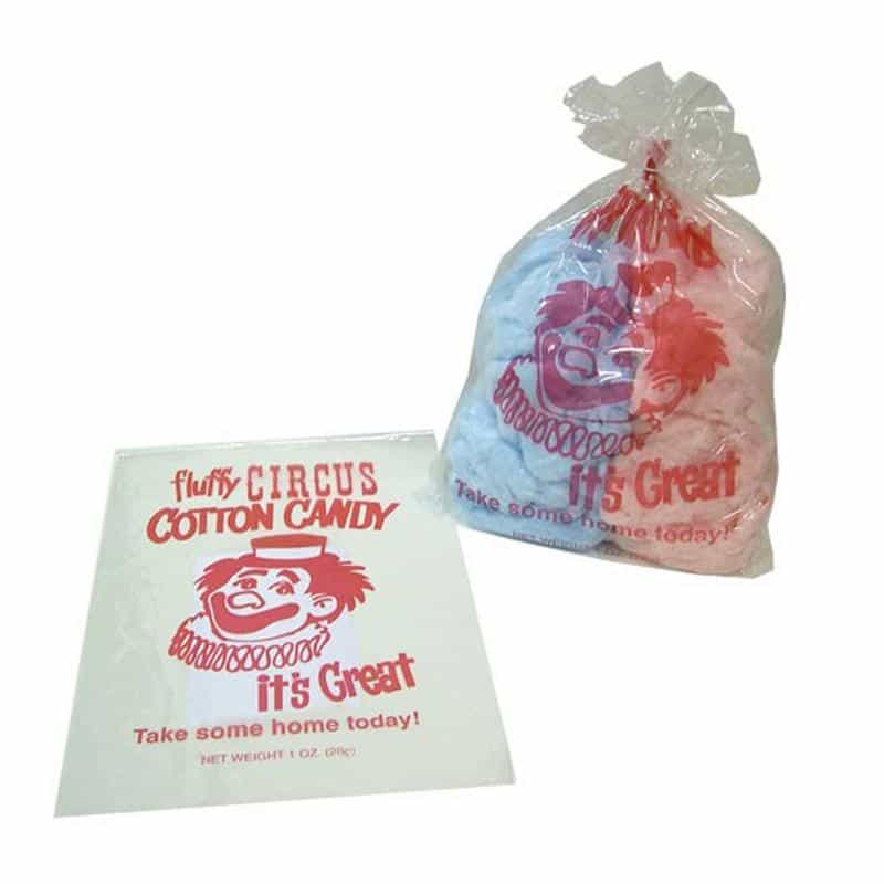 Red Clown Cotton Candy Bags
