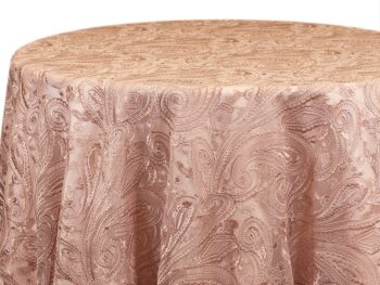 Blush Paisley Lace Tablecloth Rental