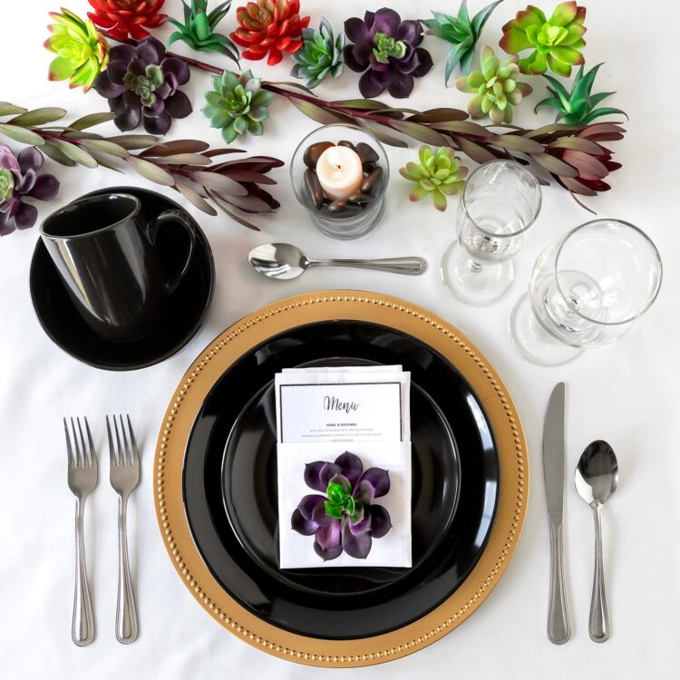 Black Round China Rental