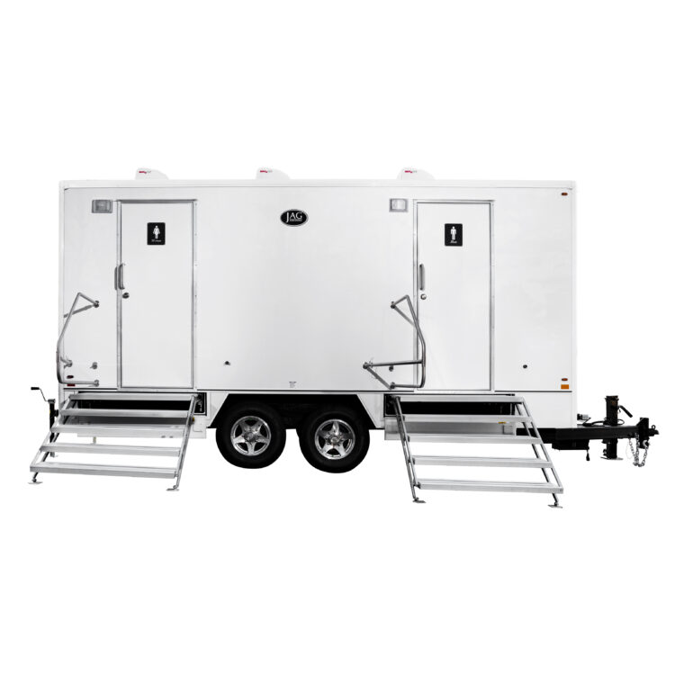 Extra Large Gold Restroom Trailer Rental