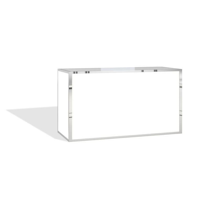6' Silver Hannah Bar Rental B126