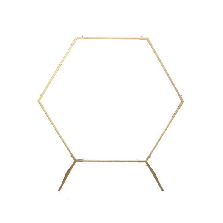 Gold Hexagon Arch Rental