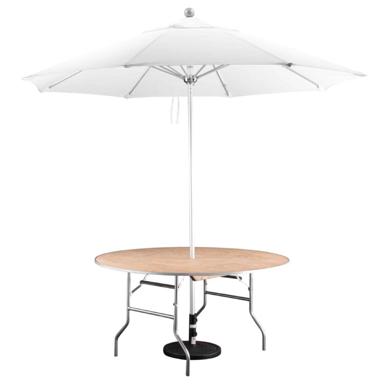 White Umbrella & Table package Rental (U103)