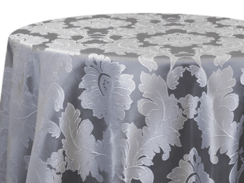 Grey Alex Demask Tablecloth Rental