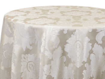 Ivory Alex Demask Tablecloth Rental