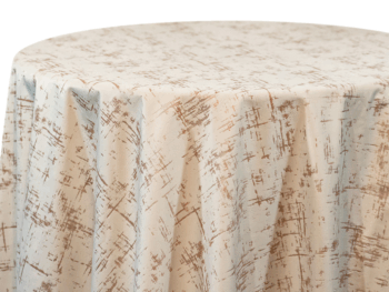 Cream Etched Velvet Tablecloth Rental