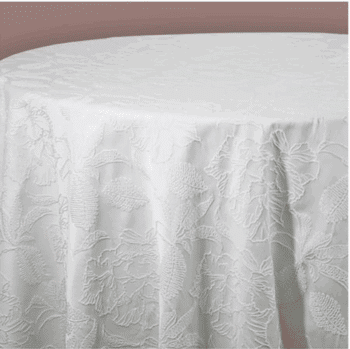 White Serafina Tablecloth Rental