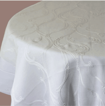 White La Scala Tablecloth Rental