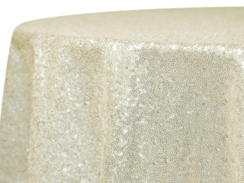 Ivory Glimmer Tablecloth Rental